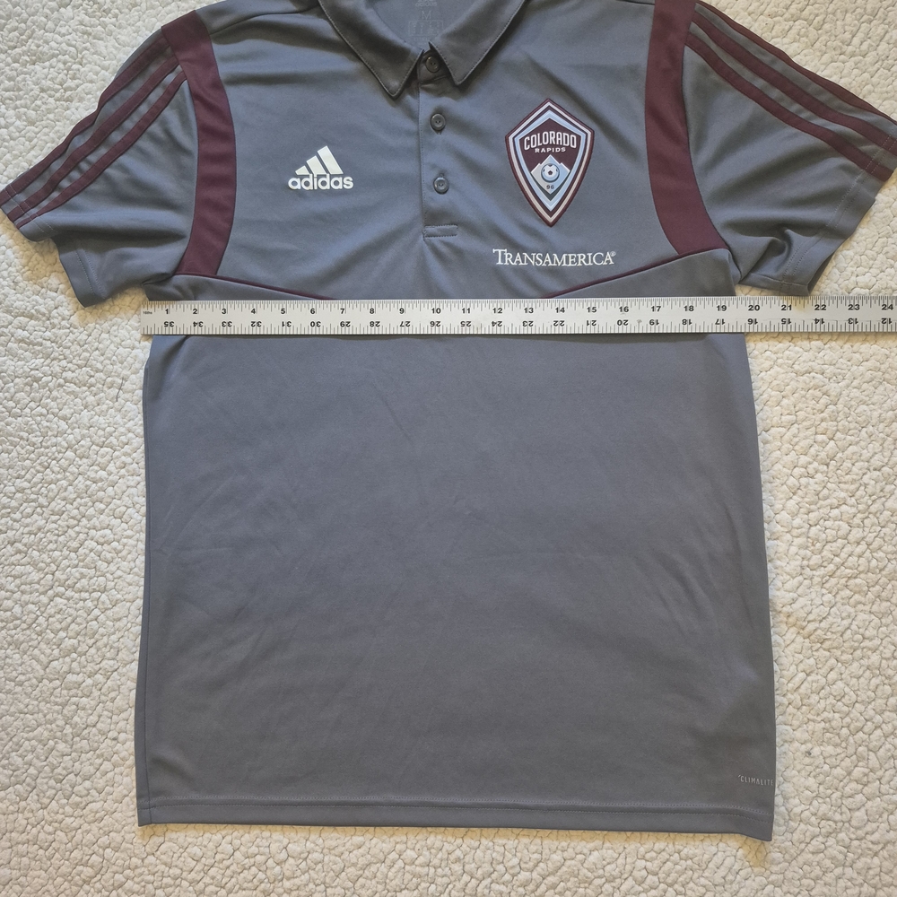 Adidas Gray and Maroon Soccer Polo